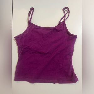 Purple tank top with built in bra